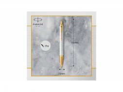 Шариковая ручка Parker IM Premium K318 Pearl GT, стержень: M, цвет чернил: blue, в подарочной упаковке.