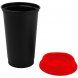 Стакан с крышкой Color Cap Black, черный с красным 