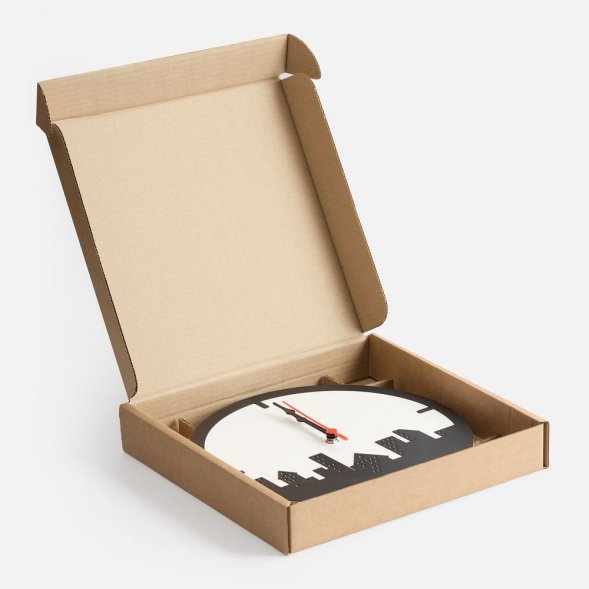 Часы «Города», черные 