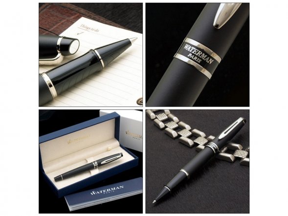 Ручка-роллер Waterman Expert, цвет: MattBlack, стержень: Fblk 