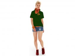 Рубашка поло Boston женская, бутылочный зеленый