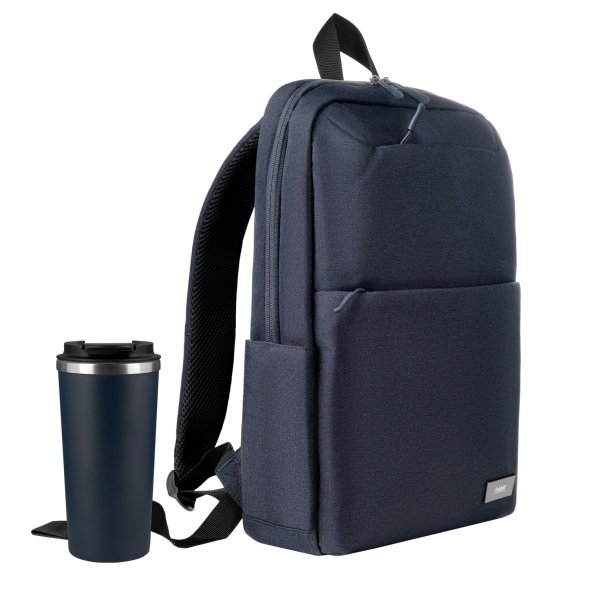 Подарочный набор Palermo, Forst, синий (рюкзак, термокружка) 