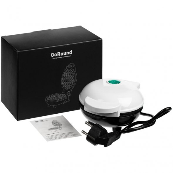 Электрическая вафельница GoRound, белая 