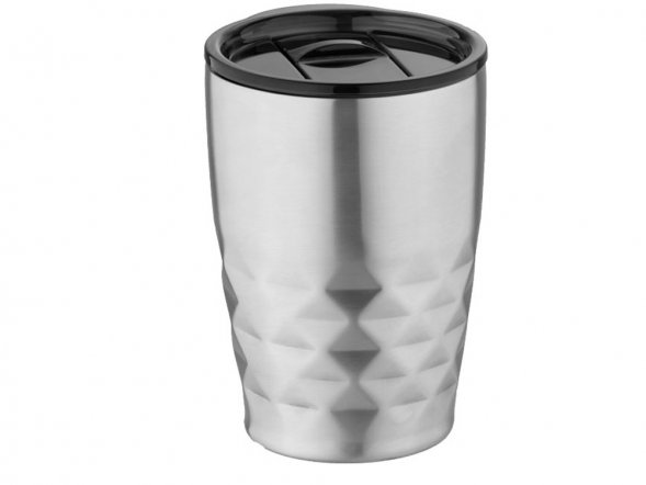 Кружка Geo с вакуумной изоляцией, серебристый/черный 