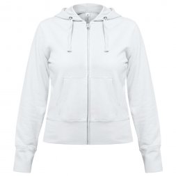 Толстовка женская Hooded Full Zip белая