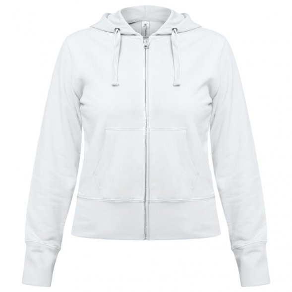 Толстовка женская Hooded Full Zip белая 