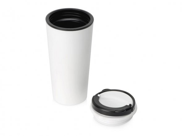 Стакан-тамблер Moment с кофейной крышкой, 350 мл, цвет белый 