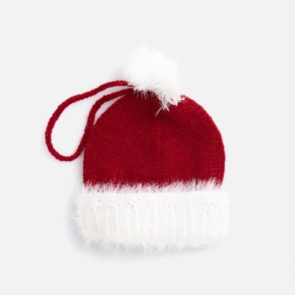 Подвеска на елку «Вьюжка», шапочка, красная 