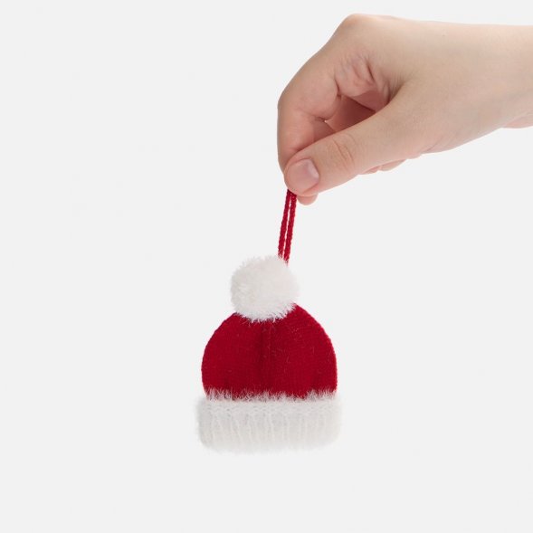 Подвеска на елку «Вьюжка», шапочка, красная 