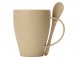 Пшеничная кружка Nina с ложкой, 300ml, бежевый 