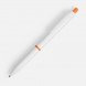 Ручка шариковая Bright Pop, белая с оранжевым 