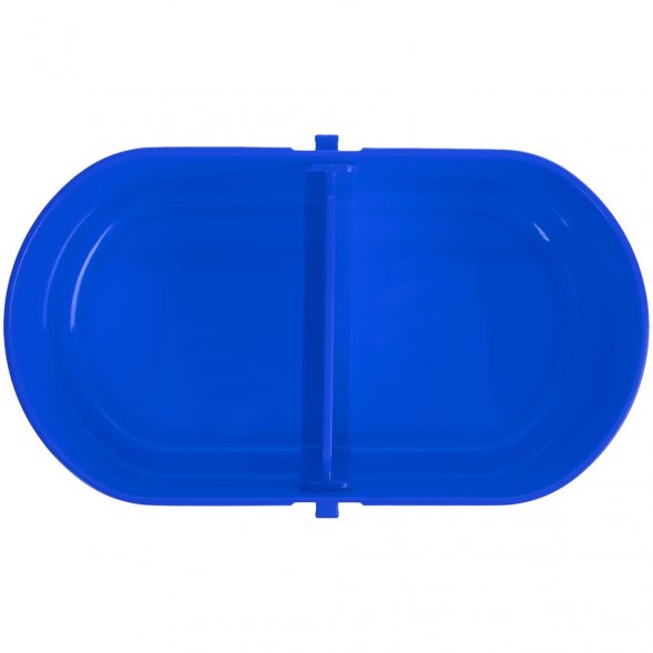 Ланчбокс Lunch Break, синий с белым 