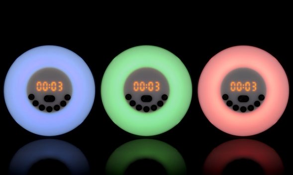 Лампа-колонка со световым будильником dreamTime, ver.2, черная 