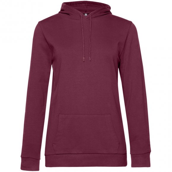Толстовка с капюшоном женская Hoodie, бордовая 