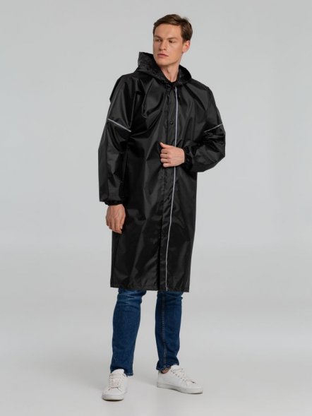 Дождевик со светоотражающими элементами Rainman Blink, черный 