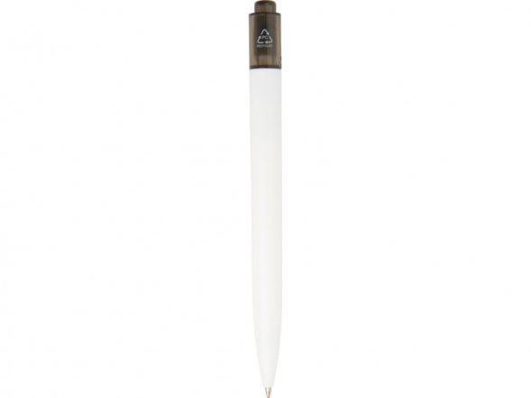 Шариковая ручка Thalaasa из океанического пластика, черный прозрачный/белый 