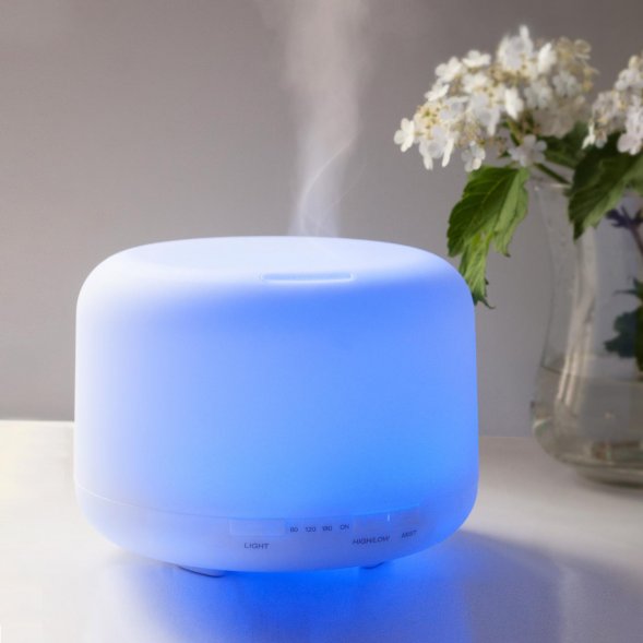 Увлажнитель-ароматизатор воздуха с подсветкой Aero, белый 