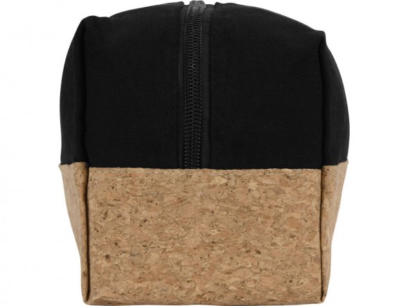 Несессер Corky хлопковый с пробковой вставкой, черный 