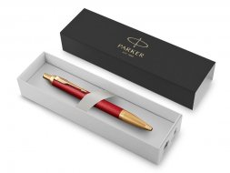 Шариковая ручка Parker IM Premium K318 Red GT, стержень: M, цвет чернил: blue, в подарочной упаковке.