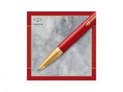 Шариковая ручка Parker IM Premium K318 Red GT, стержень: M, цвет чернил: blue, в подарочной упаковке.