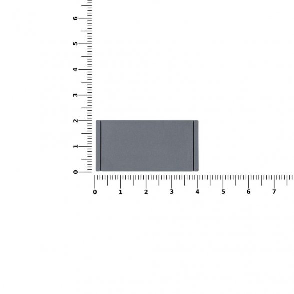 Лейбл из ПВХ Dzeta, XS, серый 