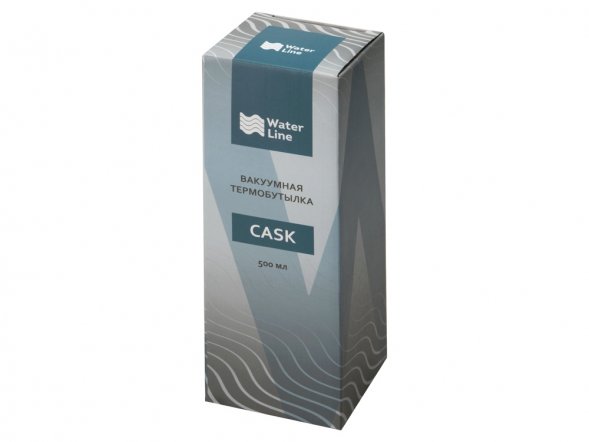 Вакуумная термобутылка Cask Waterline, soft touch, 500 мл, черный (Р) 