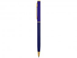 Ручка шариковая Жако с серебристой подложкой, темно-синий