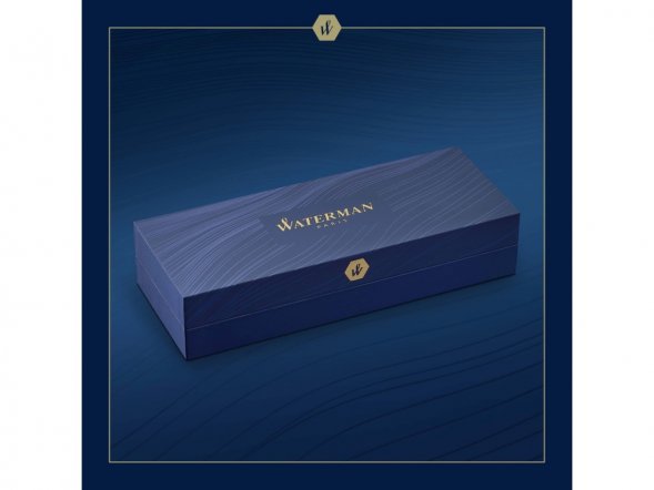 Ручка-роллер Waterman Expert22 SE deluxe Blue CT, цвет: Black, в подарочной упаковке 