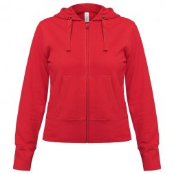 Толстовка женская Hooded Full Zip красная