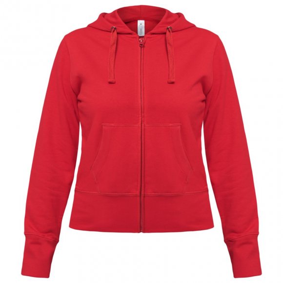 Толстовка женская Hooded Full Zip красная 