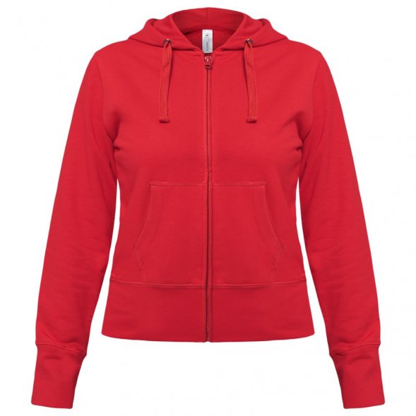 Толстовка женская Hooded Full Zip красная 