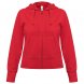 Толстовка женская Hooded Full Zip красная 