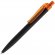 Ручка шариковая Prodir QS01 PRT-P Soft Touch, черная с оранжевым 