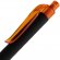 Ручка шариковая Prodir QS01 PRT-P Soft Touch, черная с оранжевым 