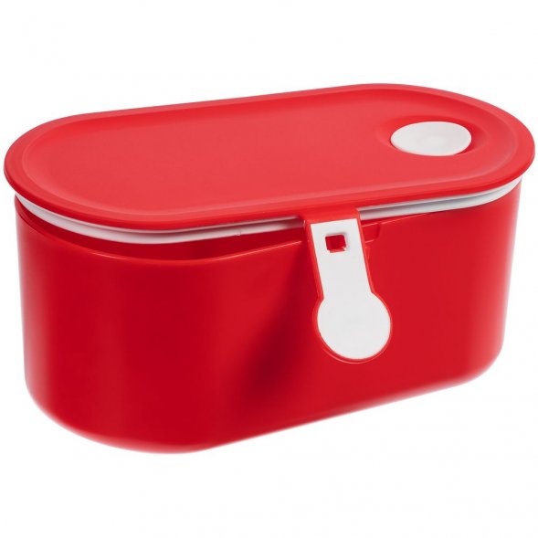 Ланчбокс Lunch Break, красный с белым 