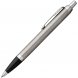 Ручка шариковая Parker IM Essential Stainless Steel CT, серебристая с черным 