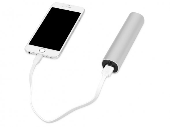 Портативное зарядное устройство Мьюзик, 5200 mAh, серебристый 