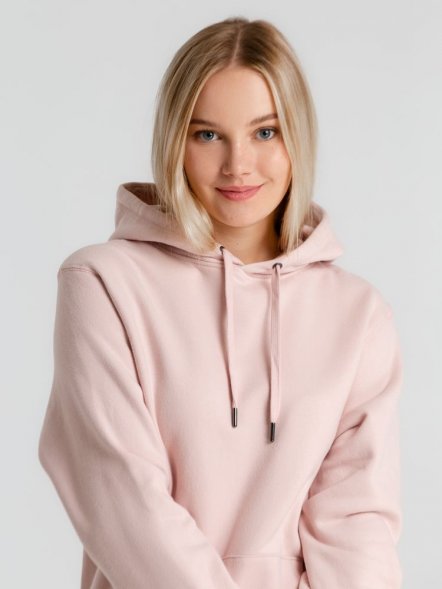 Толстовка с капюшоном унисекс King, розовая 