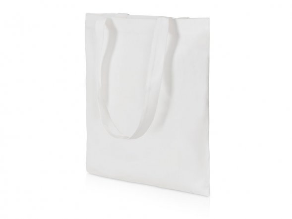 Сумки хлопок 90%, плотность 180 г, грузоподъемность 10 кг, размер 38х42 см, ручки 3х65 см с доп. швом, белый 