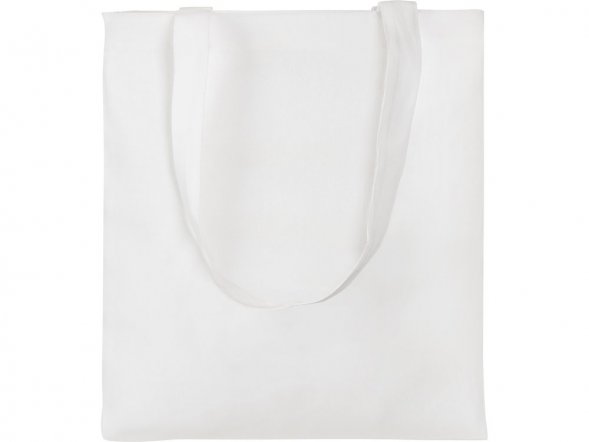 Сумки хлопок 90%, плотность 180 г, грузоподъемность 10 кг, размер 38х42 см, ручки 3х65 см с доп. швом, белый 