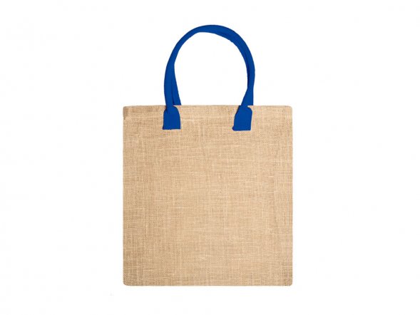Сумка NIMES из натурального джута, бежевый/королевский синий 