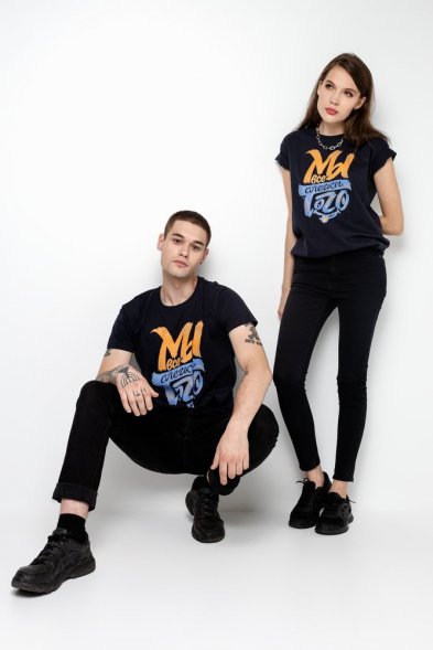 Футболка «Мы все слегка того», темно-синяя 