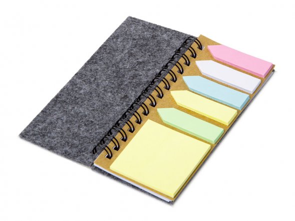 Мини-блокнот со стикерами А7 Felt 