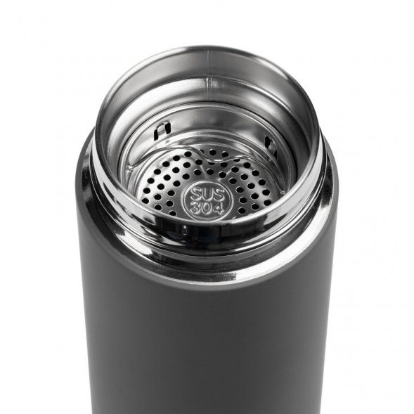 Термос с ситечком Percola, ver.2, серый 