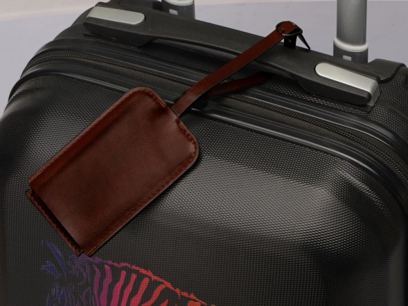 Багажная бирка из PU Fabrizio, коричневый 