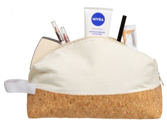 Несессер Corky хлопковый с пробковой вставкой, натуральный 