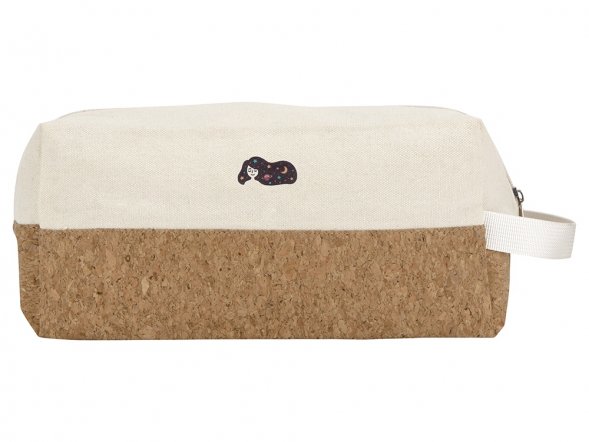 Несессер Corky хлопковый с пробковой вставкой, натуральный 