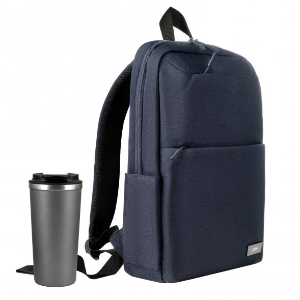 Подарочный набор Palermo, Forst, синий/серый (рюкзак, термокружка) 