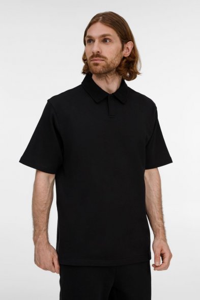 Рубашка поло унисекс Tiimi, черная 