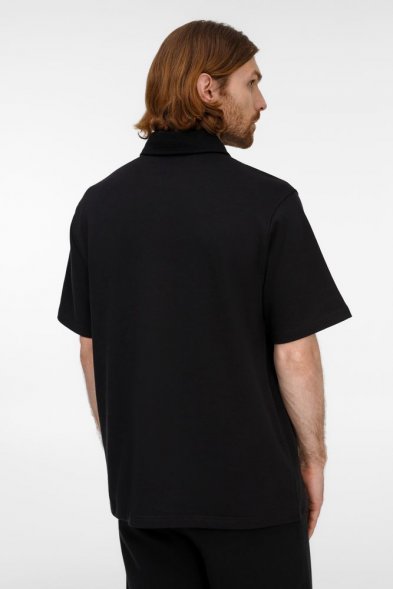 Рубашка поло унисекс Tiimi, черная 